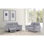 Canap relax lectrique 2 places en tissu gris modle allure