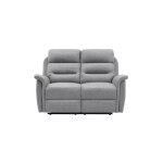 Canap de relaxation 2 places en tissu gris lon - gris clair - relaxxo - design contemporain - moelleux ...