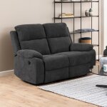 Canap� de relaxation �lectrique 2 places 1435 cm en tissu gris fonc�