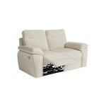 Canap de relaxation lectrique ross 2 places en tissu - beige