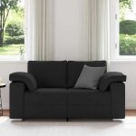 Canap� de salon fixe moderne - mvs - sofa de relaxation - 2 places noir 160x77x82 cm tissu 956333