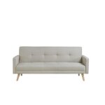Wooden - canapé scandinave convertible 3 places beige Wooden - canapé scandinave convertible 3 places beige