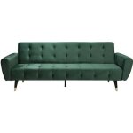 Ontario velours vert - canap� convertible 3 places vert