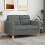 Canap scandinave de relaxation mvs - canap  2 places gris fonc 120 cm tissu213 kg