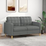 Canap scandinave de relaxation mvs - canap  2 places gris fonc 140 cm tissu227 kg
