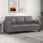 Canap scandinave de relaxation mvs - canap  3 places gris 180 cm similicuir301 kg