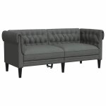 En solde canap� de s�jour - cloud - sofa fix - desgin chesterfield - 2 places - gris fonc� tissu lv3009 ...