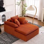 Canap� simple - canap� inclinable de lecture - avec accoudoirs larges - aucun assemblage requis - tissu ...