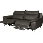 Canapé taille 3 places avec 2 relax en 100% tout cuir épais de luxe italien avec 2 relax électriques ... Canapé taille 3 places avec 2 relax en 100% tout cuir épais de luxe italien avec 2 relax électriques ...