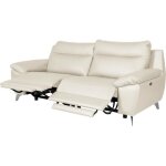 Canap taille 3 places avec 2 relax en 100% tout cuir pais de luxe italien avec 2 relax lectriques ...