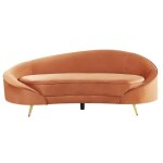 Canap� en velours orange 3 places savar
