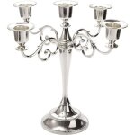 Cand�labre � 5 bras porte - bougie en bronze antique pour bougeoirs � tige / / label