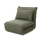 Candice - banquette 1 place convertible clic - clac en velours ctel - vert