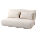 Candice - banquette 2 places convertible clic - clac en velours ctel - beige
