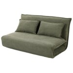 Candice - banquette 2 places convertible clic - clac en velours ctel - vert