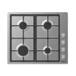 Table de cuisson au gaz - candy - chg6lx - acier inoxydable - 60 cm - commandes en haut à droite Table de cuisson au gaz - candy - chg6lx - acier inoxydable - 60 cm - commandes en haut à droite