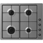 Table de cuisson au gaz - candy - chw640lxb - allumage lectronique - gris - 59 cm