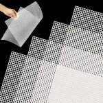 Canevas pour broderie en plastique - toile � gros trous 4ct feuilles 50x33cm - pour sac et projets de ...