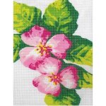 Canevas fleurs roses - 009