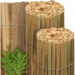 Canisse en bambou 160x600 cm fsc - brise - vue pour jardin avec protection solaire et anti - vent - installati ...
