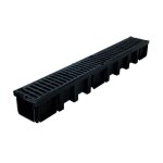 Nicoll caniveau 1m grille polyamide b125 largeur 130 noir