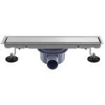 Caniveau de douche 60 cm - carrelage extra plat avec siphon anti - odeurs et filtre � cheveux - kit complet ...