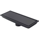 Caniveau de douche lin�aire noir - avec grille dinsertion pour carrelage - couvercle amovible dissimul� ...
