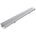 Caniveau pvc bas - 100x55x1000mm + grille pas. . .