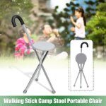 Canne de marche canne sige trpied pliable hauteur ajustable my17713