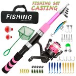 Canne � p�che pour enfants 1. 8m combo t�lescopique canne et moulinet pour d�butants avec moulinet spincastcad ...
