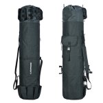 Canne  pche sac  bandoulire unique sac de transport de canne  pche en tissu oxford 600d - noir
