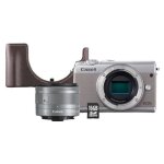 Canon appareil photo hybride eos m100 gris + etui + carte sd 16 go