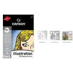 Canson bloc 12 feuilles illustration bd a4 - 250 g - blanc