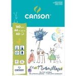 Canson bloc papier � dessin mes 1ers gribouillages 40 feuilles a4 - 160 g