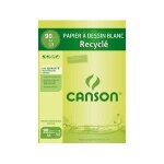 Bloc de papier à dessin - canson - a4 - blanc - recyclé - grain blanc Bloc de papier à dessin - canson - a4 - blanc - recyclé - grain blanc