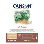 Bloc papier - canson - mi - teintes nuances de brun - 160 g / m� - double surface - teint� en masse