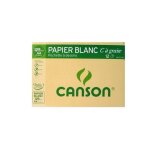 Papier  dessin - canson - pochette 21 x 297 cm - 12 feuilles - 125 gr - blanc