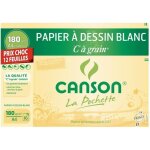 Canson la pochette c à grain papier à dessin a4 12 feuilles blanc Canson la pochette c à grain papier à dessin a4 12 feuilles blanc