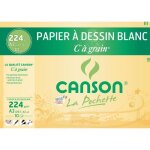 Papier  dessin - canson - c  grain - 10 feuilles a3 - 224 g - blanc