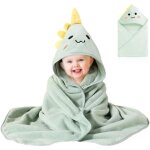 Cape de bain b�b� � capuche - drap serviette bebe naissance - vert
