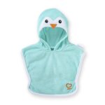 Cape de bain - corolle - pingouin - 36 cm - schage rapide - mixte - 18 mois et plus