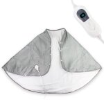 Cape chauffante xxl en velours fishtec 3 niveaux de chauffe 35 � 45�c 150 x 90 cm t�l�commande tissu ...