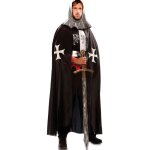 Cape de chevalier mdival noir - accessoire de fte mdivale et carnaval