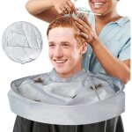 Cape de coiffeur - professionnel - nylon impermable - taille 60 cm - noir - adultes