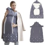 Cape porte bebe hiver couverture de portage bb impermable housse de porte - bb avec amovible capuchedoubl ...