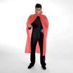 Cape taffetas adulte rouge - marque - 127 cm - halloween carnaval