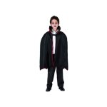 Cape de vampire pour enfants garon - atosa - noir et rouge - dcoupe chauve - souris