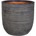 Capi europe pot de fleurs rib nl - 35x34 cm - anthracite - plastique recycl