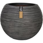 Capi europe vase boule rib nl - 40x32 cm - anthracite Capi europe vase boule rib nl - 40x32 cm - anthracite