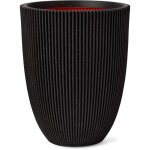 Capi europe vase �l�gant bas groove nl - 34x46 cm - noir